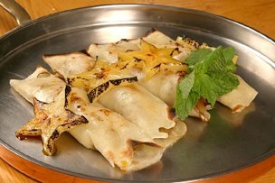 Coconut Pancakes with Starfruit