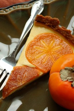 A jewel-like spiced persimmon tart.