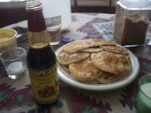 Pomegranate Molasses on Pancakes