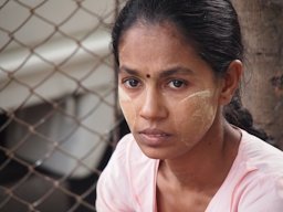 Hindu woman in Yangon Myanmar