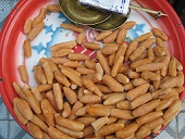 Boiled roots of winged bean (pè myit) in Myanmar